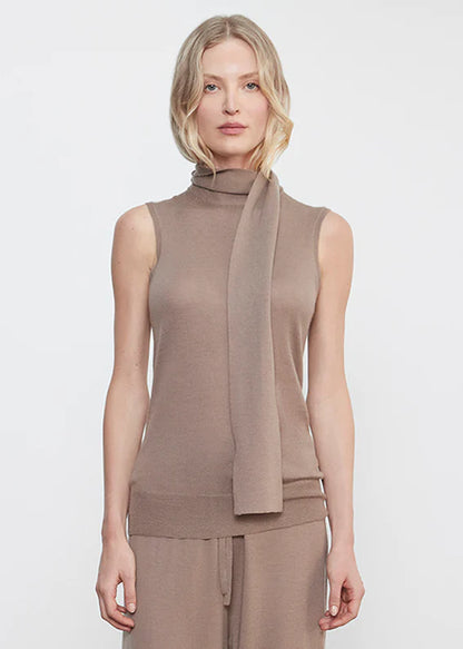 Cashmere Sleeveless Scarf Top