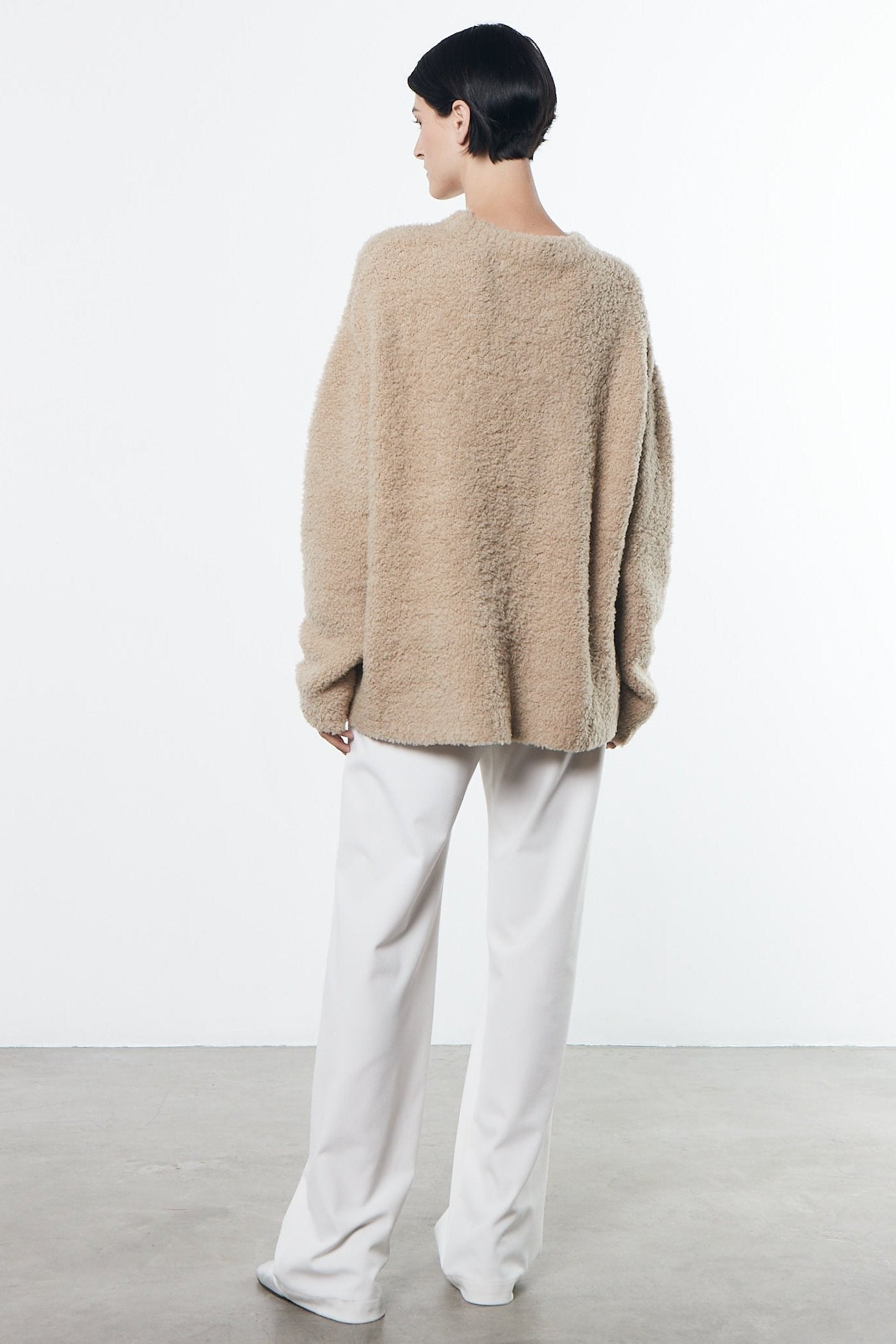 Wool Feather Oversized L/S Crew