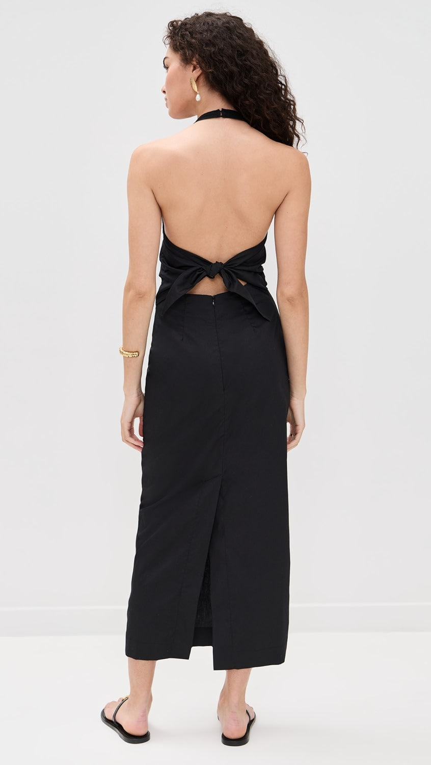 Poplin Halter Dress