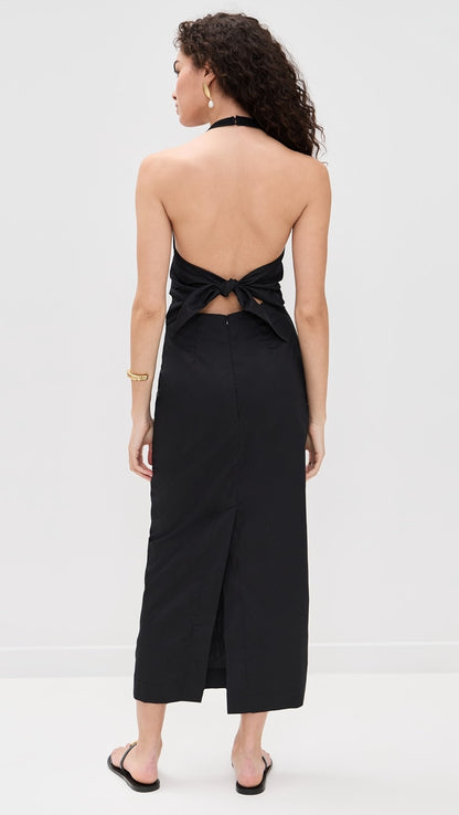 Poplin Halter Dress
