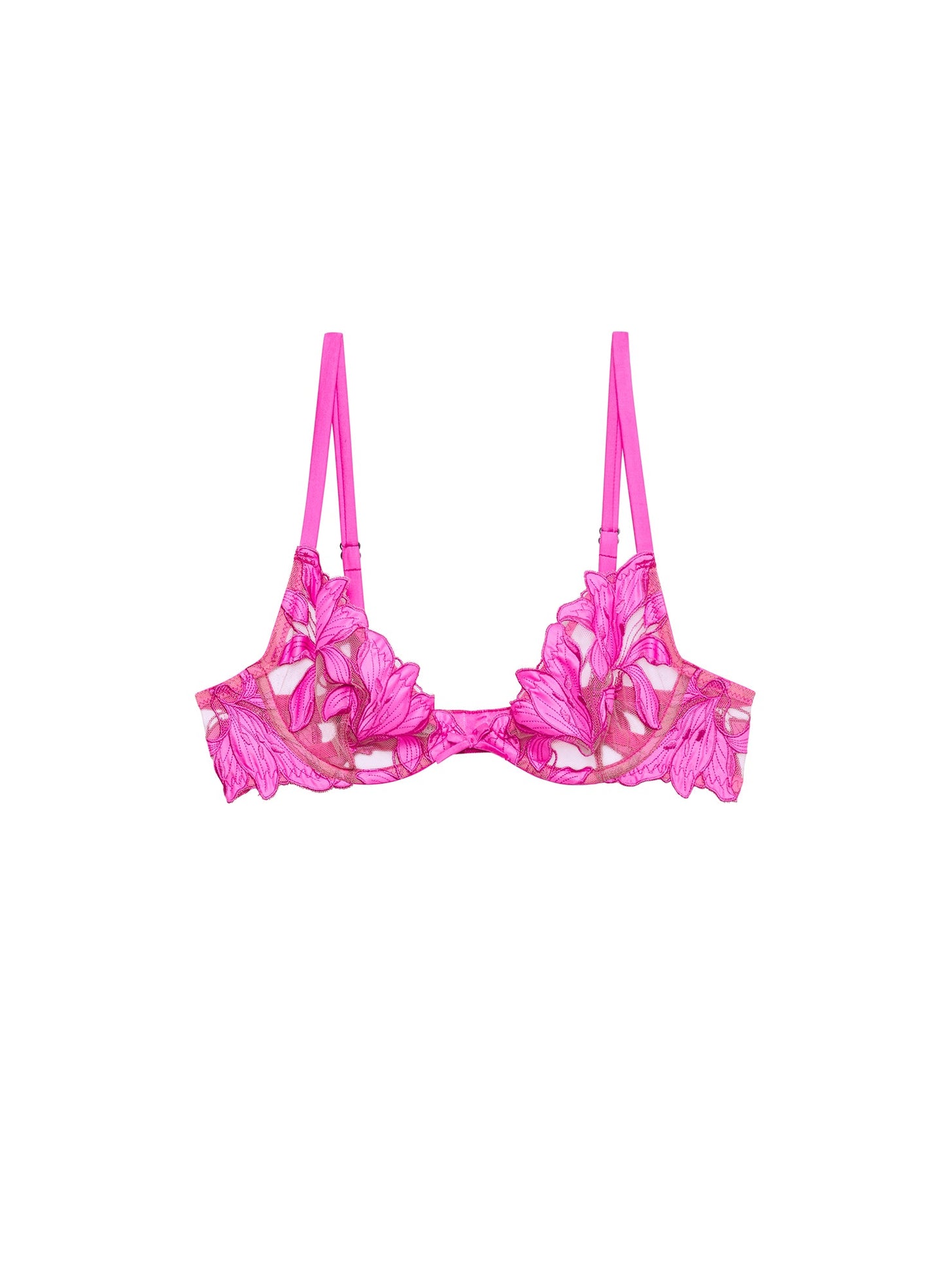 Lily Embroidery Plunge Demi Bra