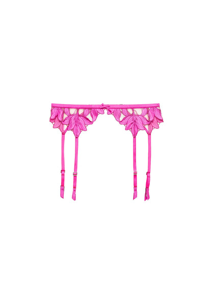 Lily Embroidery Garter Belt
