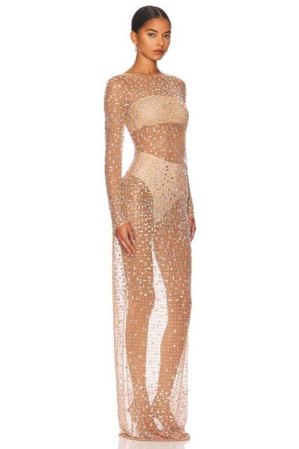 Cey Chrystal Mesh Dress