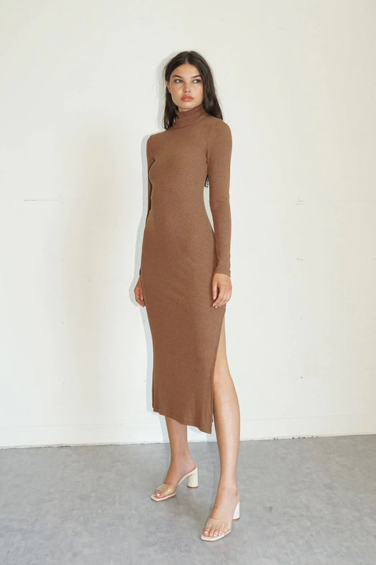 Turtleneck Midi Dress