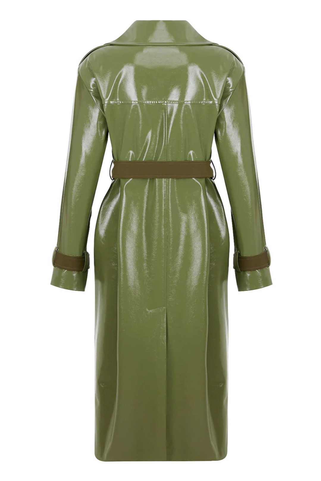 Double - Breasted Belted Trench Coat