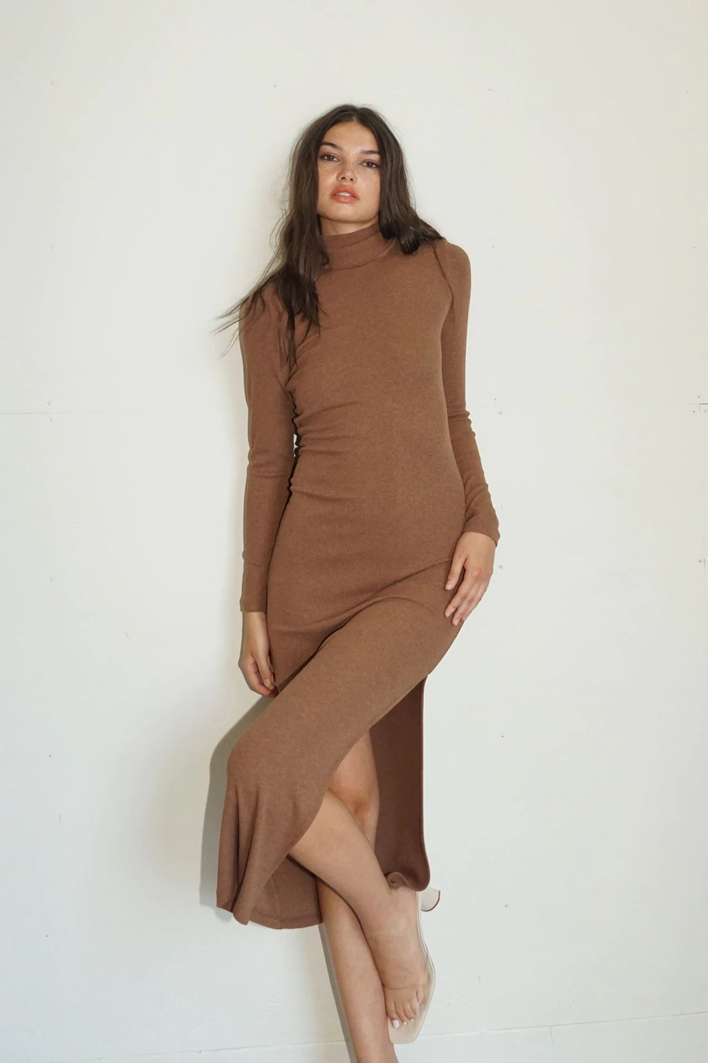 Turtleneck Midi Dress